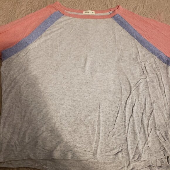 GINGER G color block dolman sleeve top - Picture 1 of 6